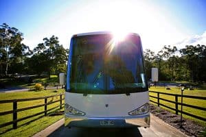 Lonestar Coachlines luxury bus on on the Gold Coast