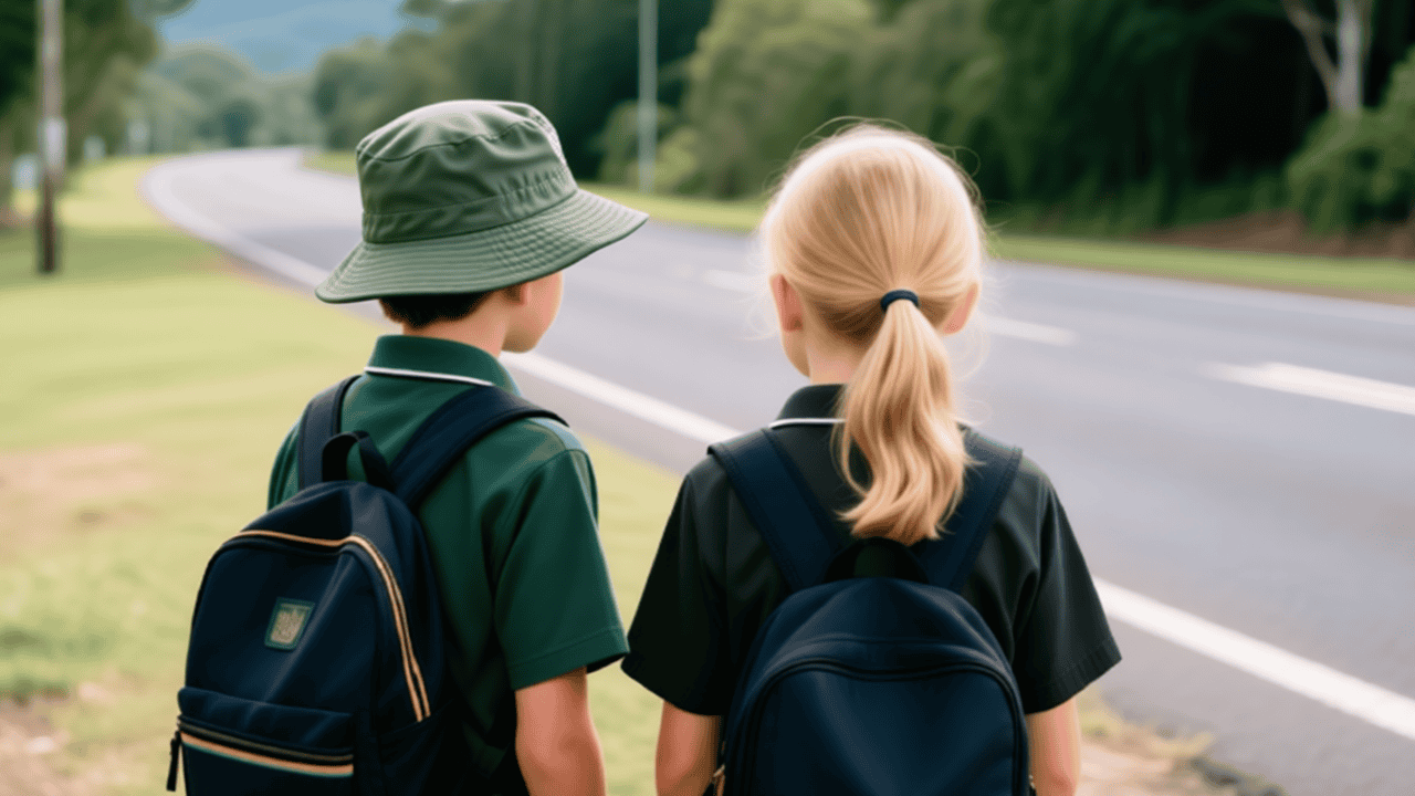 school children green